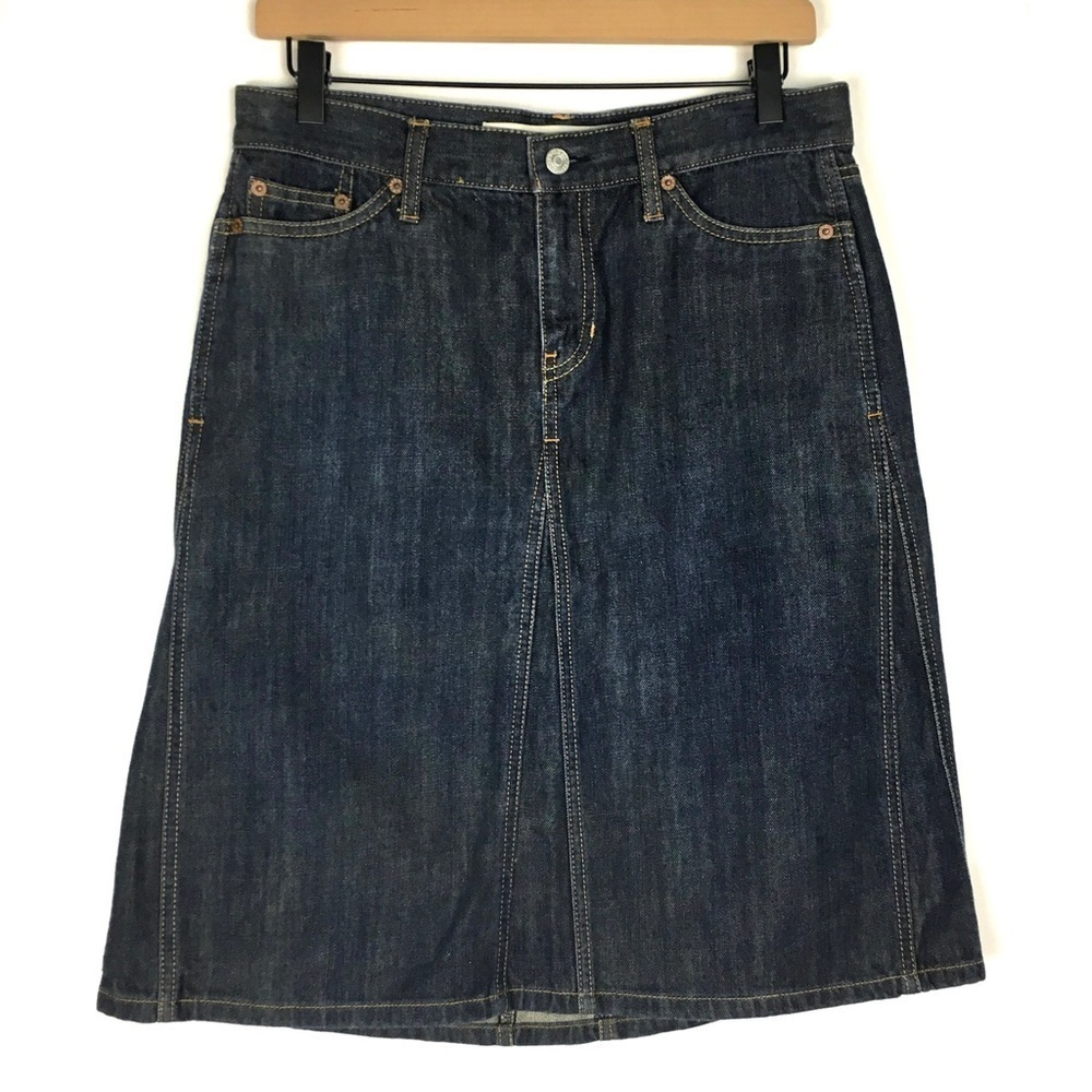 GAP Vintage Y2K Denim Jean Skirt Flare Western Rodeo Cowgirl 100% Cotton Size 6
